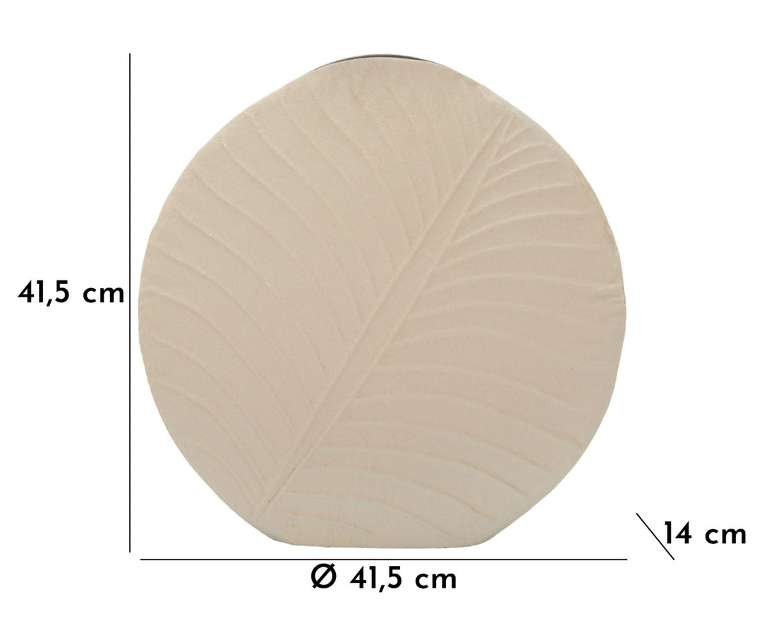 Moderne vase i creme, jern – 41x5x14 cm
