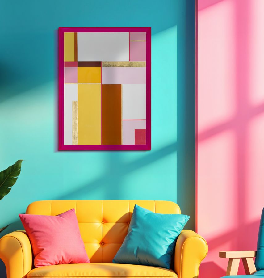 Canvas print, fyrretræ, lærred og plast – 60x3x3 cm