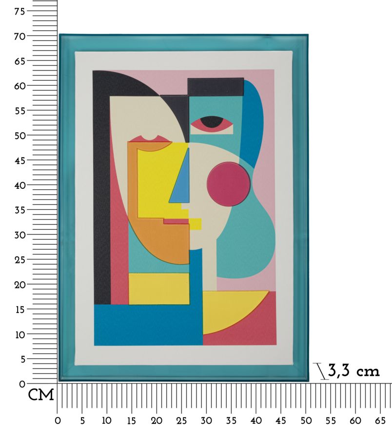 Canvas print, fyrretræ, lærred og plast – 3x3x70 cm