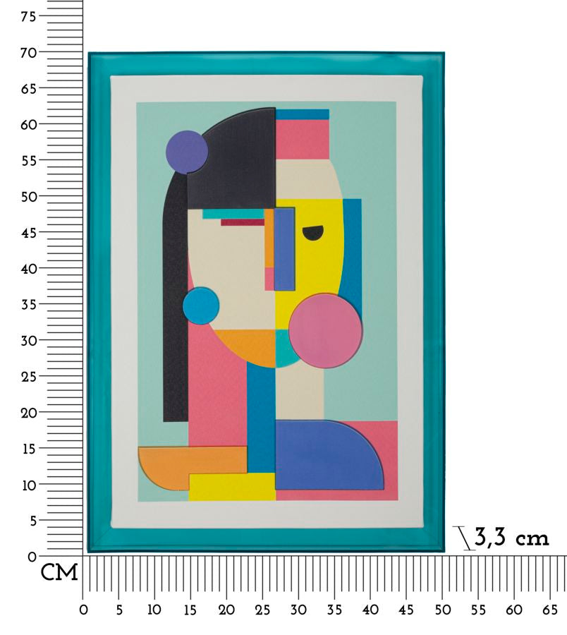 Canvas print af fyrretræ, lærred og plast – 50x3x3 cm