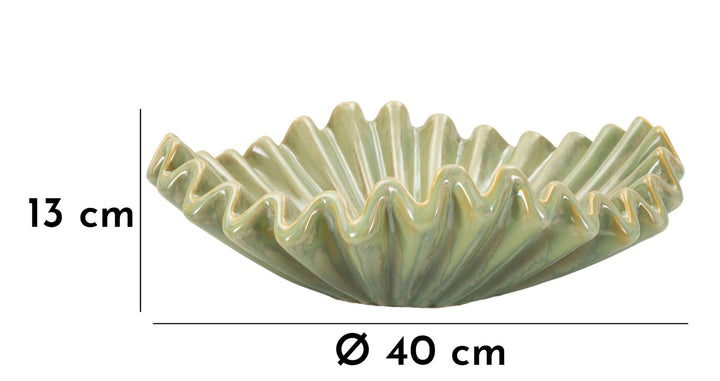 Grøn fad i keramik ø40