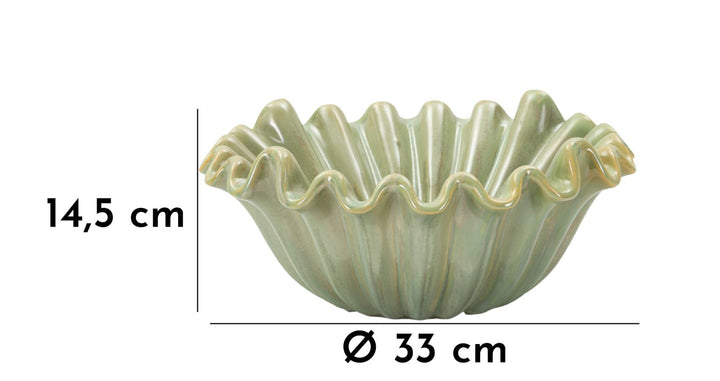 Moderne grøn fad i keramik  – 33x14x5 cm