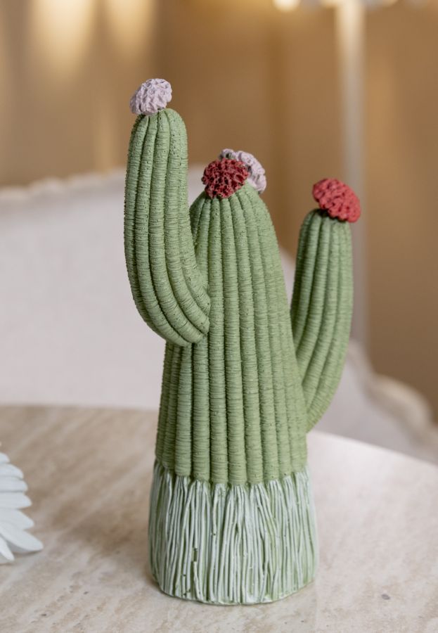 Pyntekaktus i polyresin – 10x5x6,5x20x5 cm