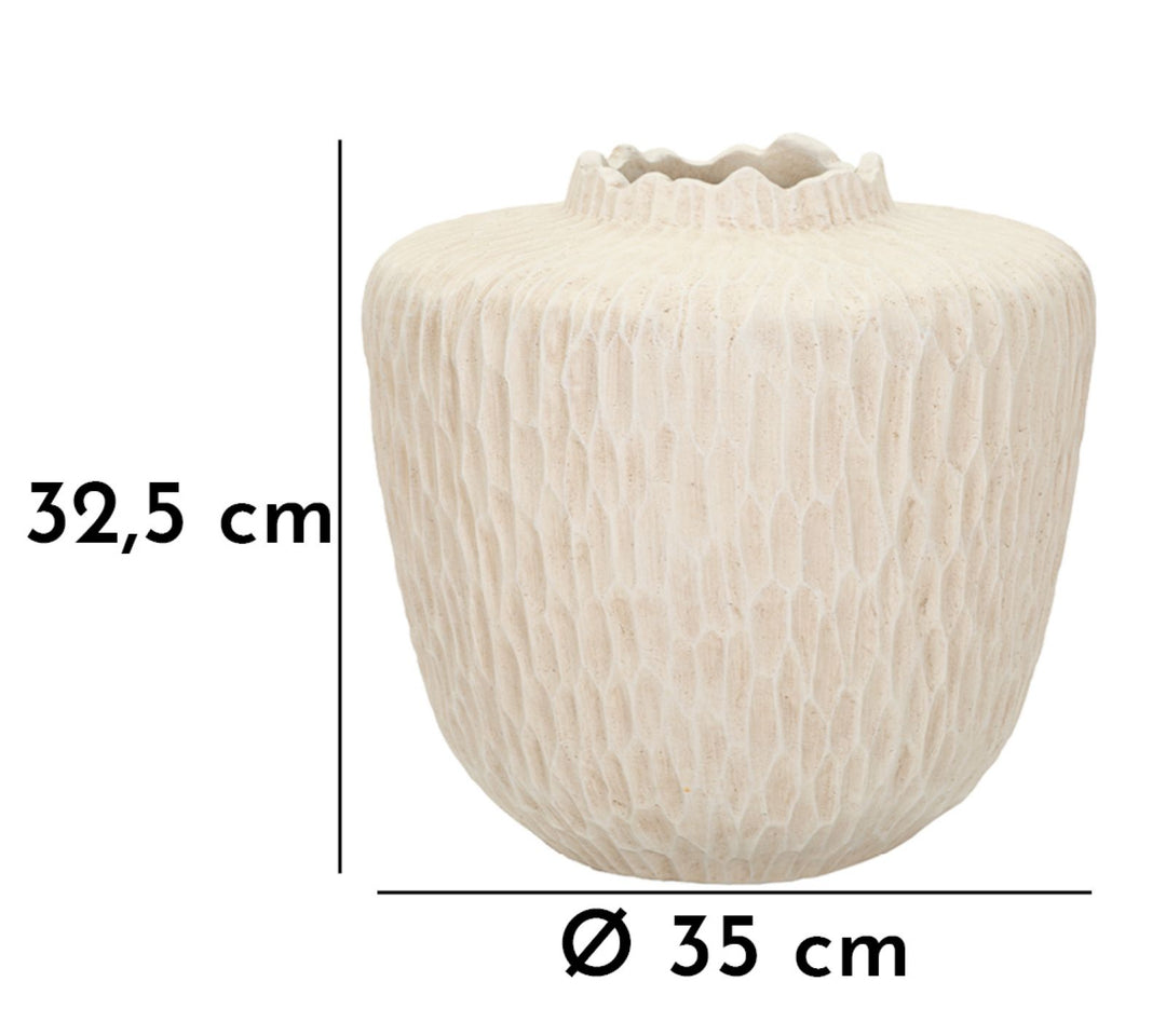 Vase i creme – 35x32x5 cm