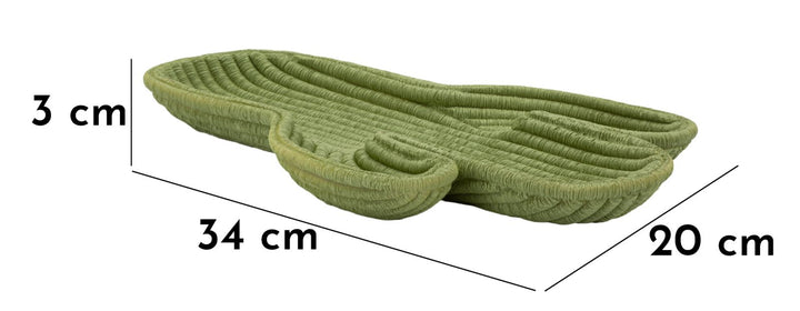 Bakke i grøn af polyresin – 34x20x3 cm