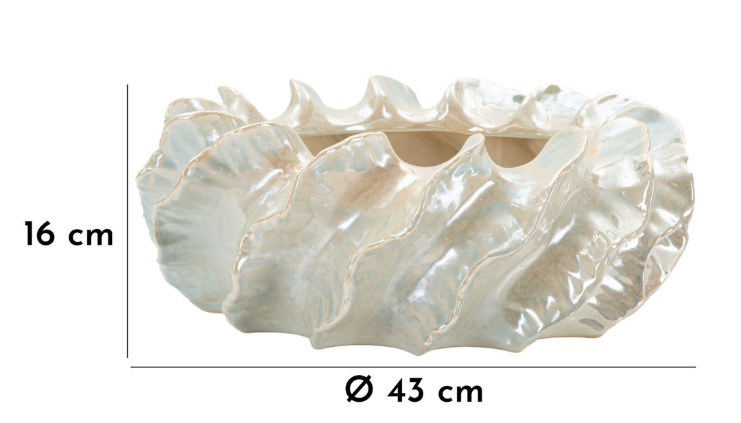 Keramisk cachepot, perlehvid