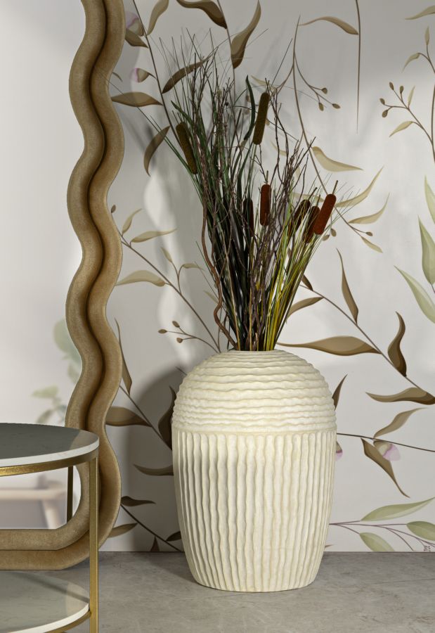 Vase i creme, mgo materiale – 39x56 cm