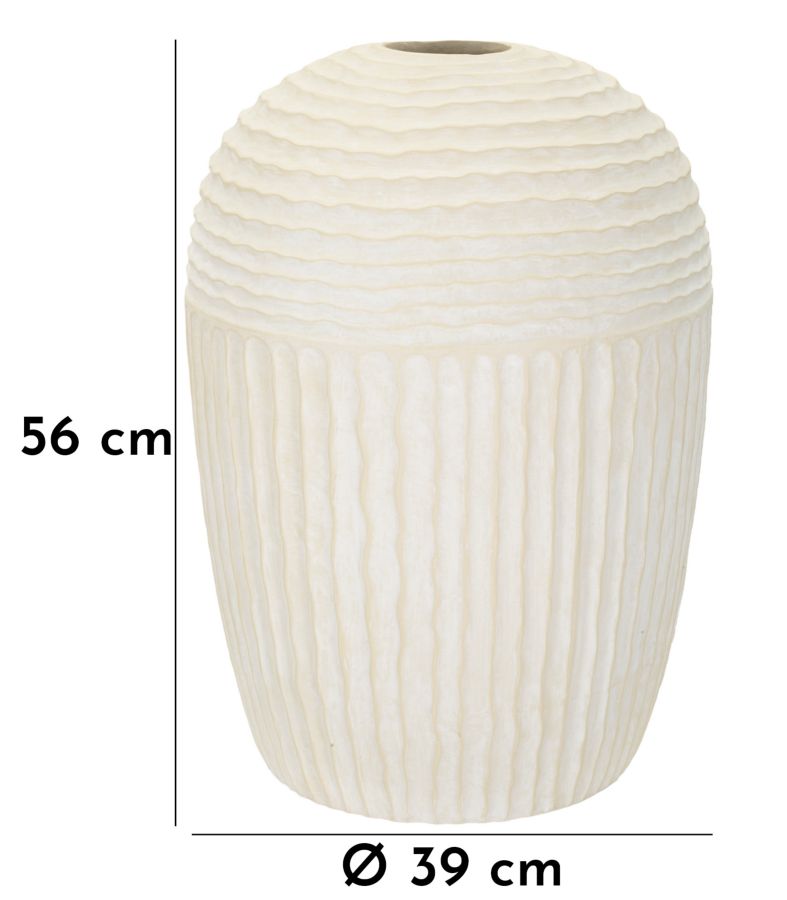 Vase i creme, mgo materiale – 39x56 cm