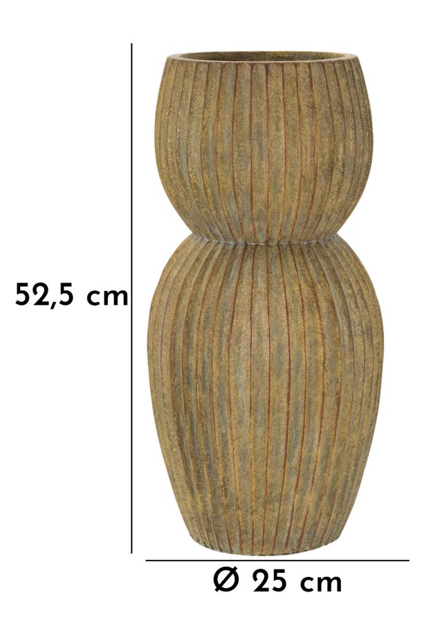 Vase i grøn – 25x52x5 cm