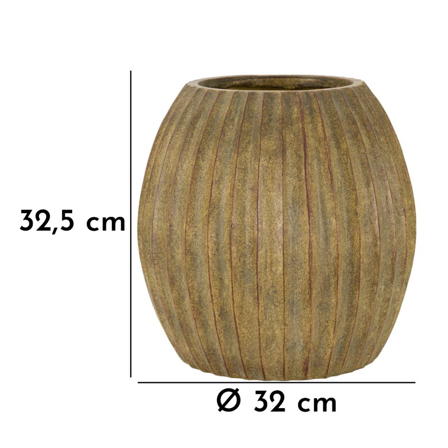 Vase i grøn – 32x5 cm