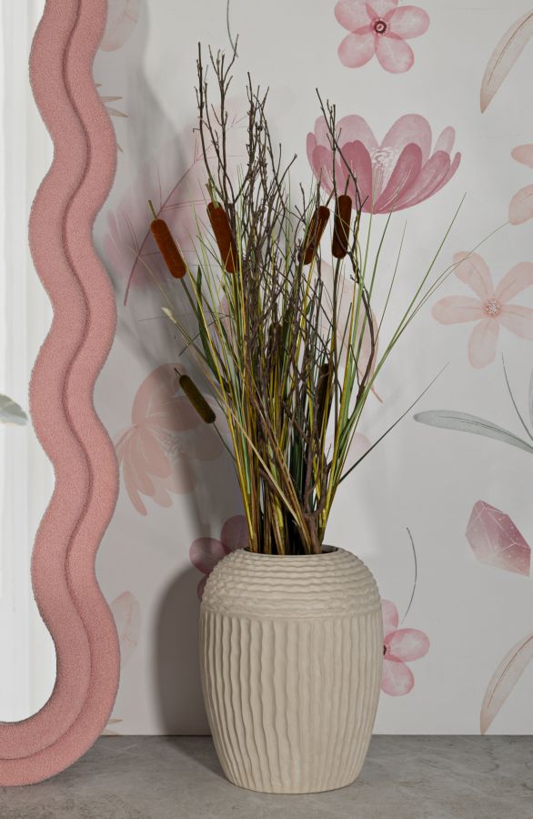 Vase i cremehvid – 30x38x5 cm