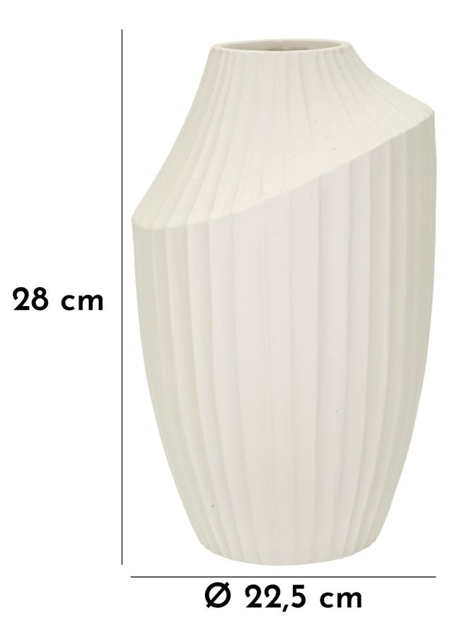 Vase i cremehvid – 22x5x38 cm