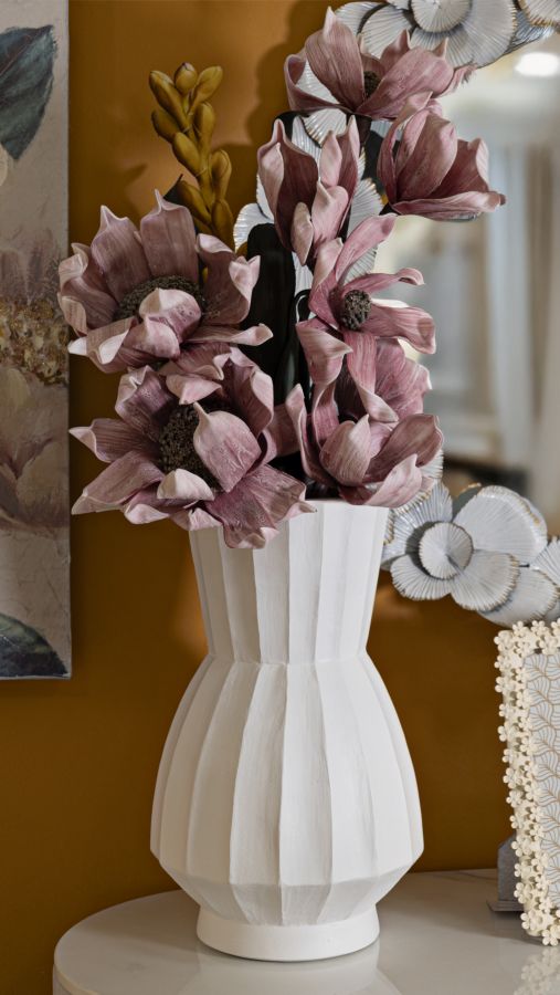 Vase i cremehvid – 24x41 cm