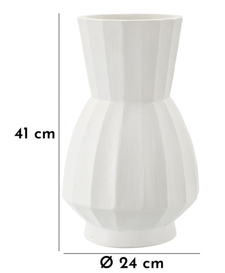Vase i cremehvid – 24x41 cm
