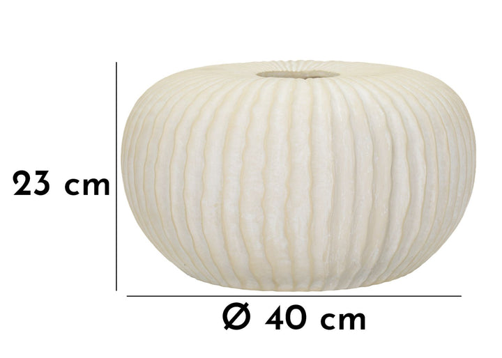 Vase i creme, mgo materiale – 40x23 cm