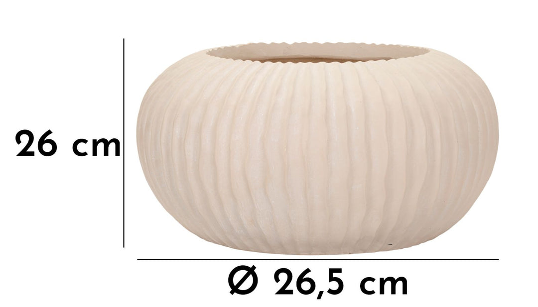 Vase i cremehvid – 35x18 cm