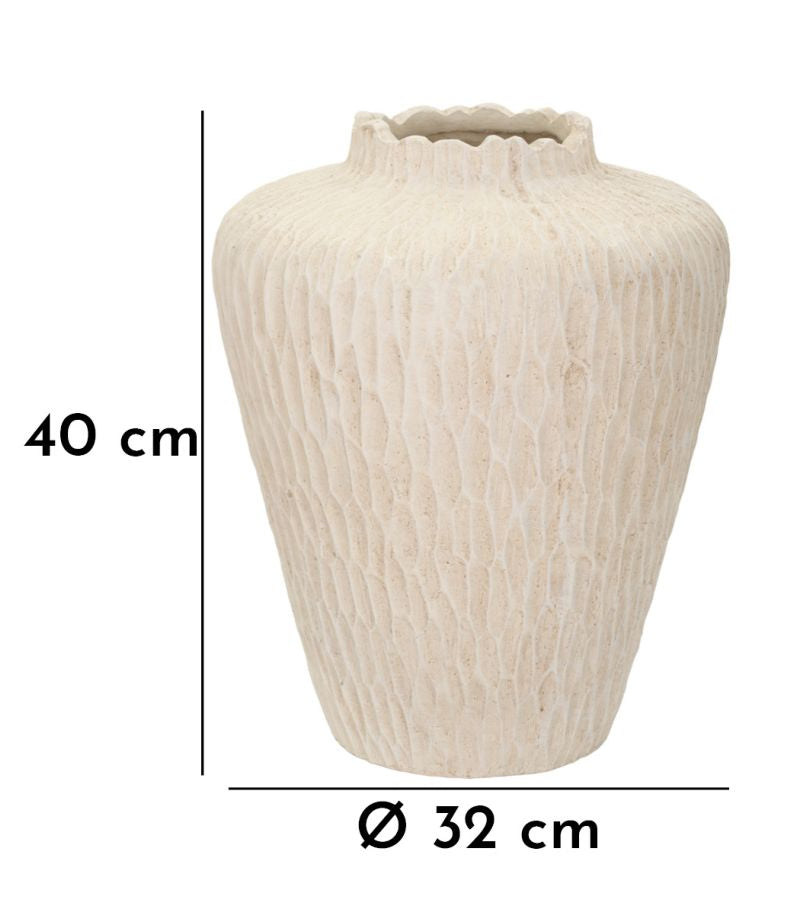 Vase i cremehvid