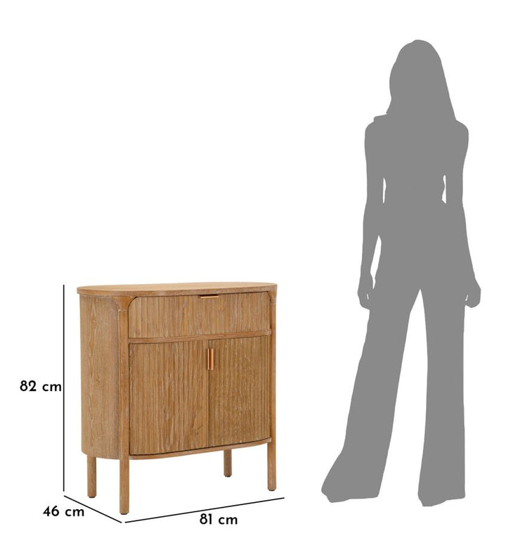 Elegant kommode i træ, MDF and jern – 81x46x82 cm