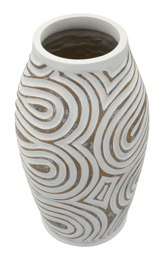 OBLIX RESIN VASE CM Ø 19,5X35 (HOLE CM Ø 10,5)