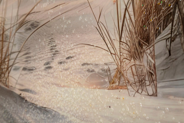 Lærredsprint Strand med ramme -A- (152 x 4 x 52 cm)