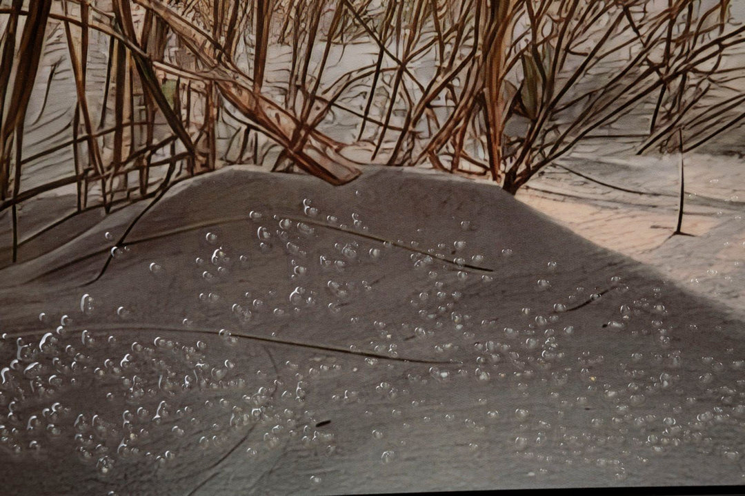 Lærredsprint Strand med ramme -A- (152 x 4 x 52 cm)