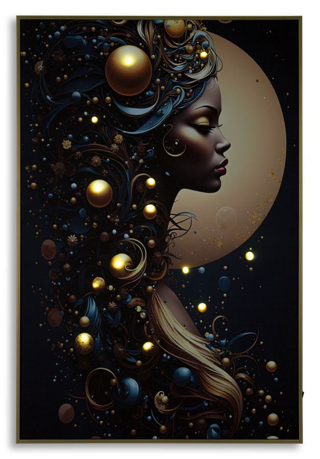 Canvasbillede med LED Minerva med ramme -A- (60 x 3,5 x 90 cm)