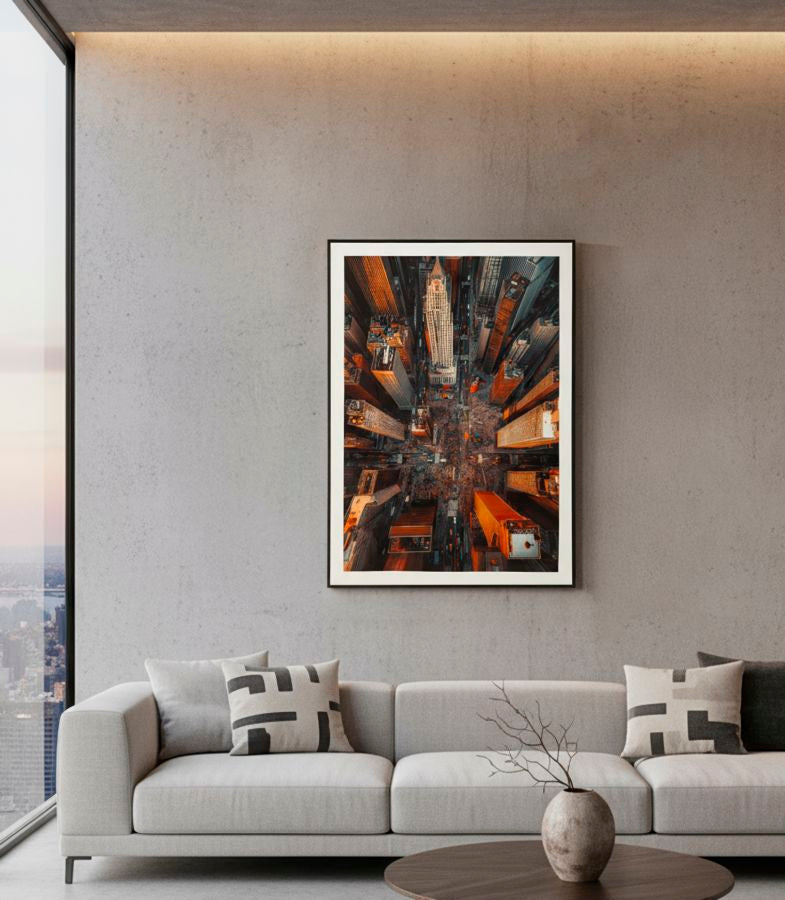 Lærredsprint New York med ramme -B- (72 x 4 x 102 cm)
