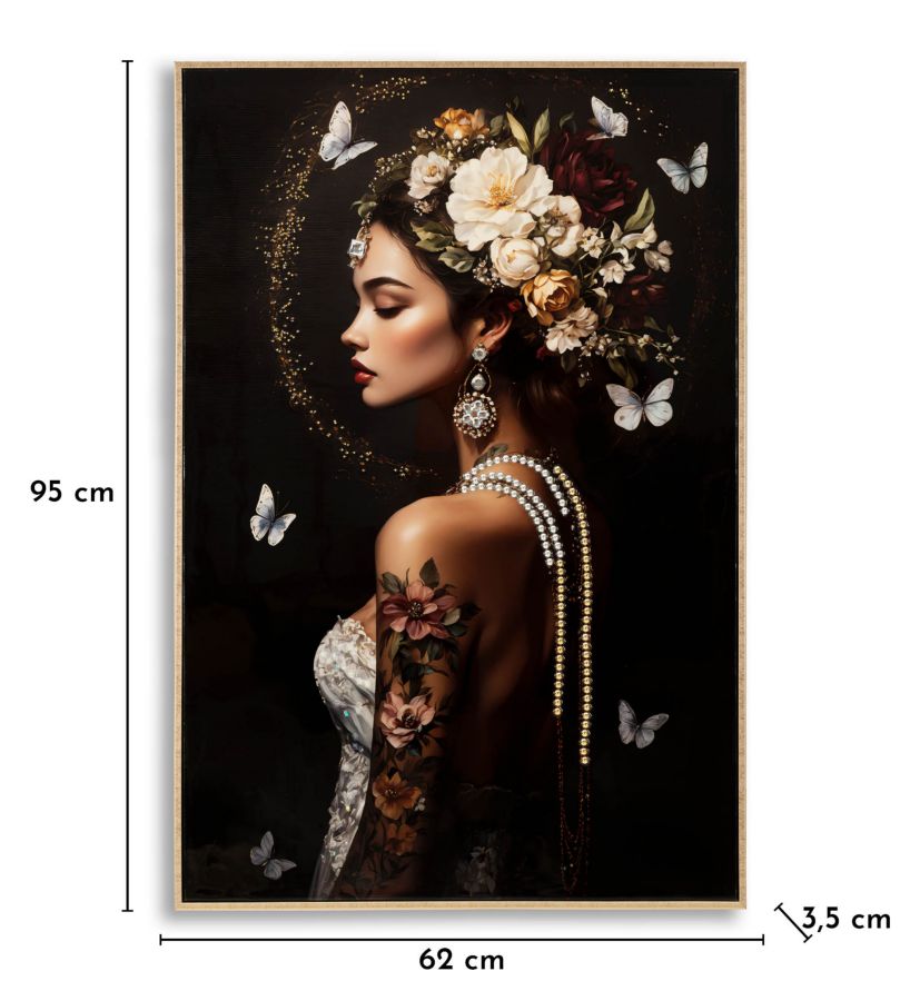 Lærredsprint Persian med ramme -B- (62 x 3,5 x 92 cm)