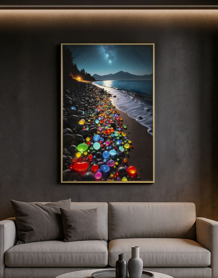 Canvasbillede Colors med ramme -B- (60 x 3,5 x 90 cm)
