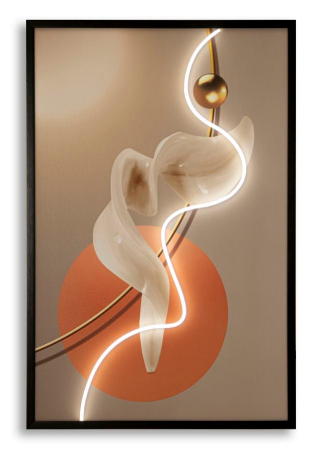Canvasbillede med LED Abstract -A- (80 x 4 x 120 cm)