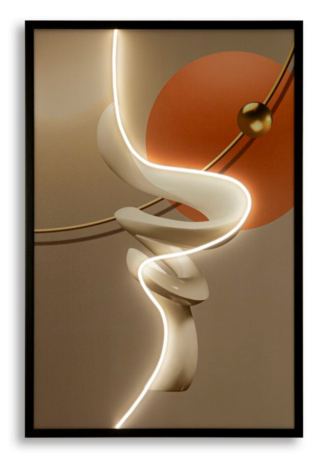 Canvasbillede med LED Abstract -B- (80 x 4 x 120 cm)