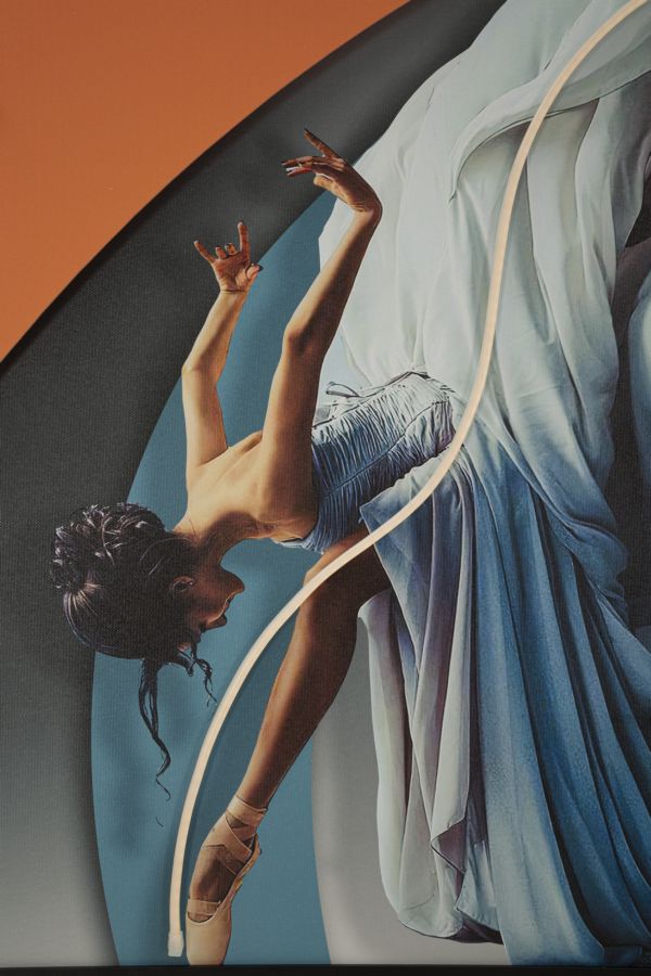 Lærredsbillede med ballerina