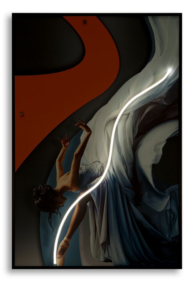 Lærredsbillede med ballerina