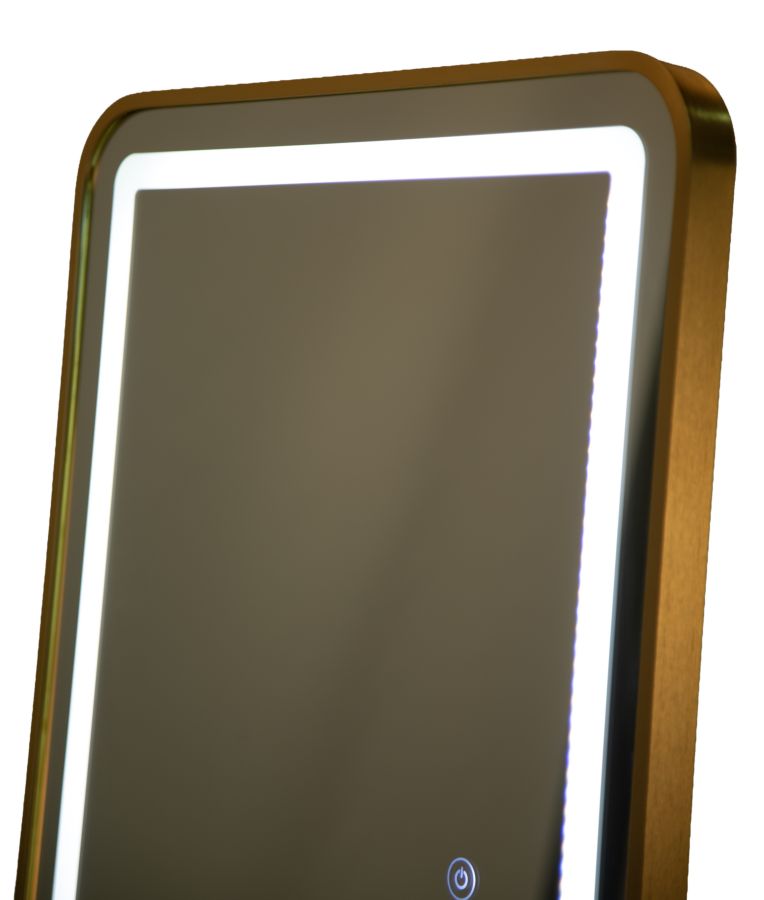LED GULVSPEJL SIMPLE REKTANGULÆR CM 50X3-38X160 (3 LYSFARVER)