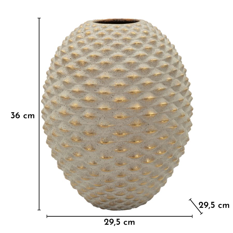 PEPIPAS BALL VASE CM Ø 29,5X36 (HOLE CM Ø 8,5)