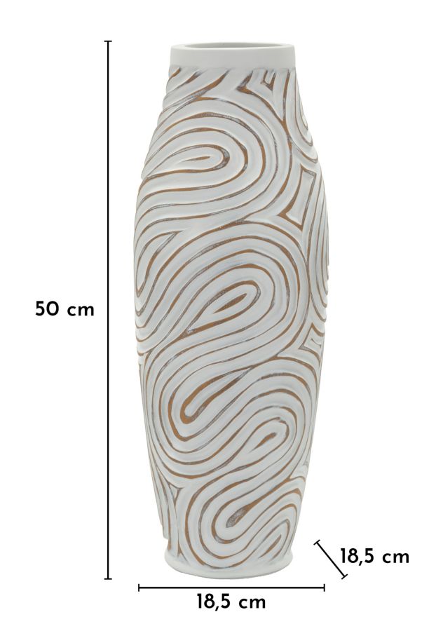 OBLIX RESIN VASE CM Ø 18,5X50 (HOLE CM Ø 9)