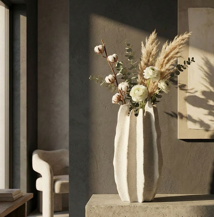 ESTER RESIN VASE CM Ø 23X50 (HOLE CM Ø 8)