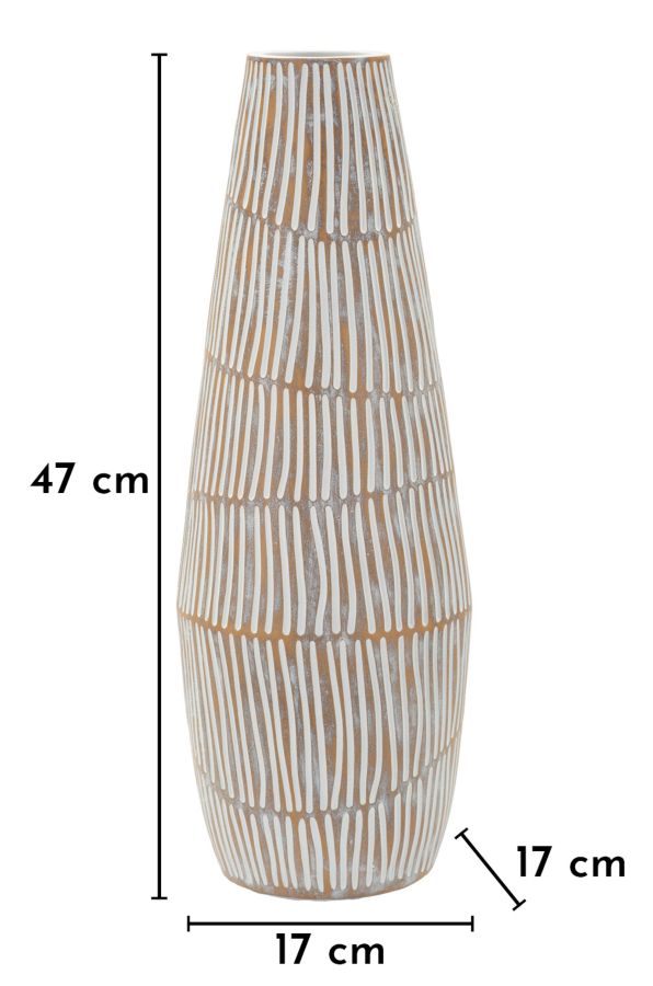 HANOI RESIN VASE CM Ø 17X47 (HOLE CM Ø 6)