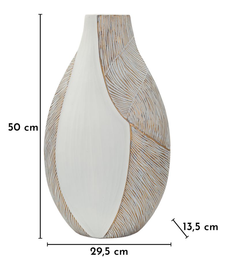 HO CHI MINH RESIN VASE CM 29,5X13,5X50 (HOLE CM 8X5)