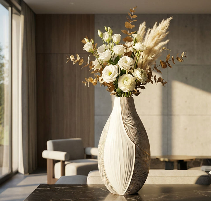 HO CHI MINH RESIN VASE CM 29,5X13,5X50 (HOLE CM 8X5)