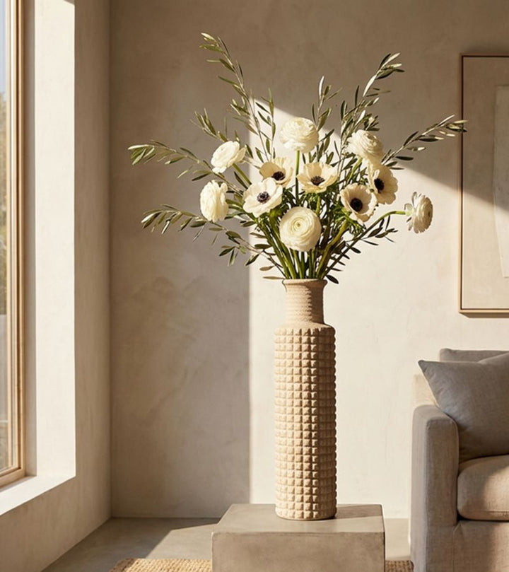 SAND OUTDOOR VASE CM Ø 24,5X97 (HOLE CM Ø 14)