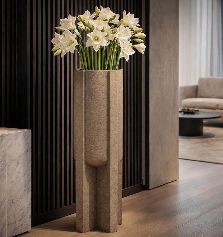 MOAI OUTDOOR VASE HOLDER CM Ø 42X101 (HOLE CM Ø 34)