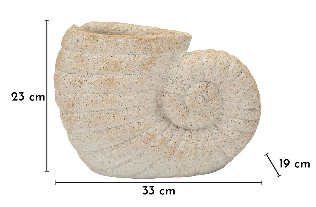 SHELL SAND VASE -A- CM 33X19X23 (ÅBNING CM Ø 13)