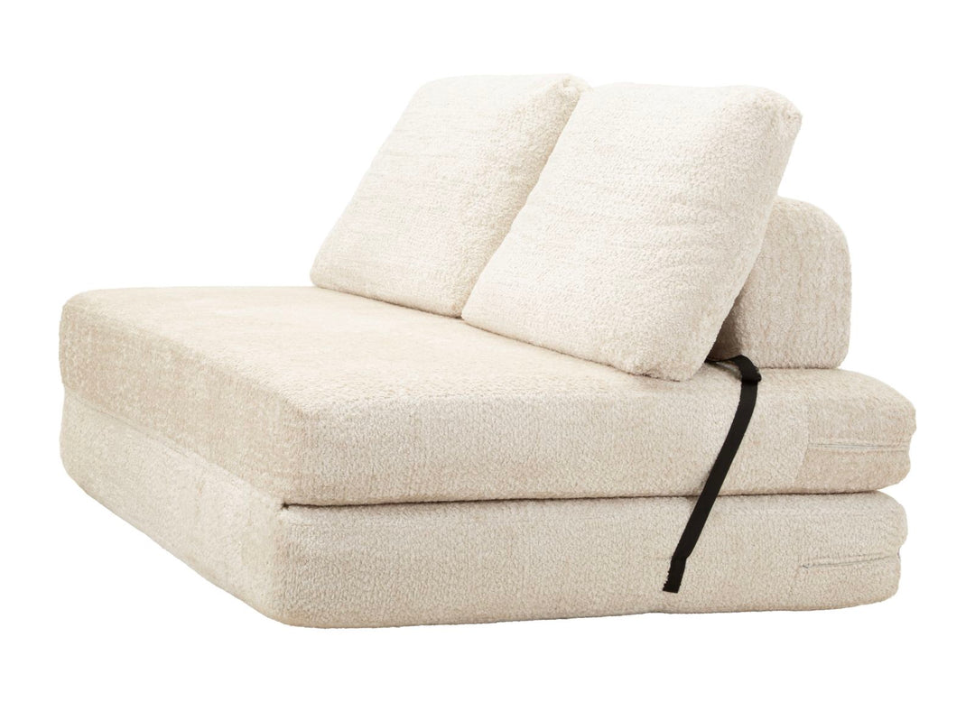 FASTER SOVESOFA HVID CM 150X100X80 (KOMPRIMERET - SENGEMÅL CM 213 x 150 x 18)