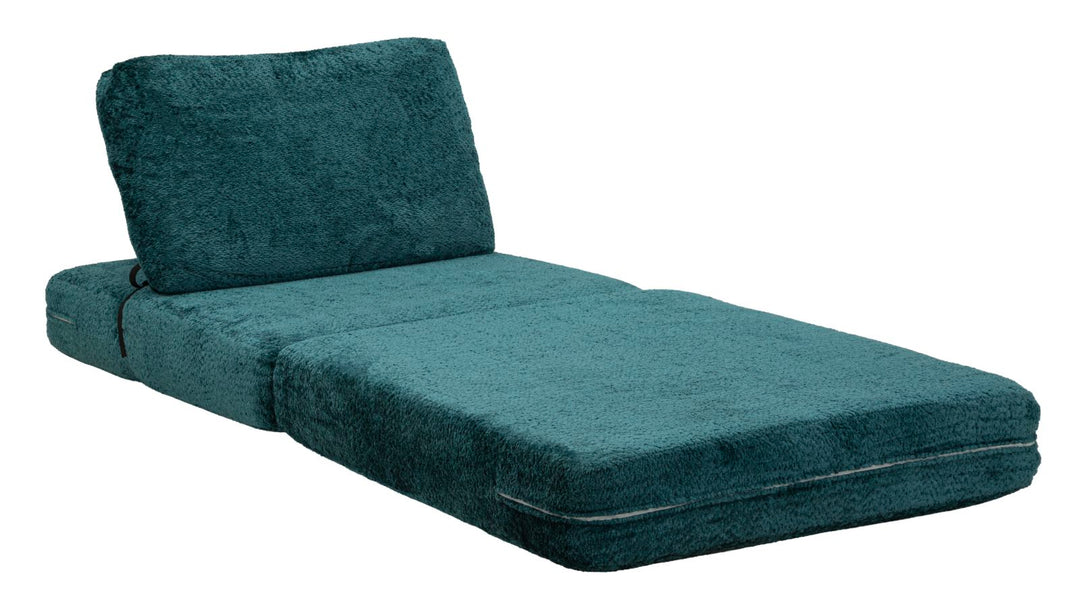 FASTER LÆNESTOL/SENG TEAL CM 80X100X80 (KOMPRIMERET - SENGEMÅL CM 204 x 80 x 18)