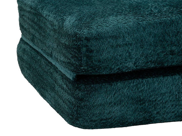 FASTER LÆNESTOL/SENG TEAL CM 80X100X80 (KOMPRIMERET - SENGEMÅL CM 204 x 80 x 18)