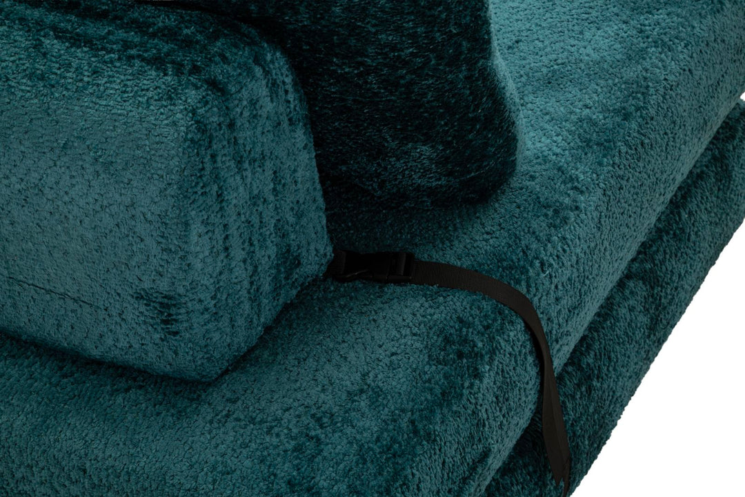 FASTER LÆNESTOL/SENG TEAL CM 80X100X80 (KOMPRIMERET - SENGEMÅL CM 204 x 80 x 18)