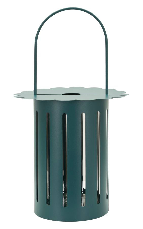 SATURN LANTERNE TEAL CM Ø 24X43