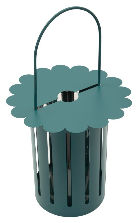 SATURN LANTERNE TEAL CM Ø 24X43