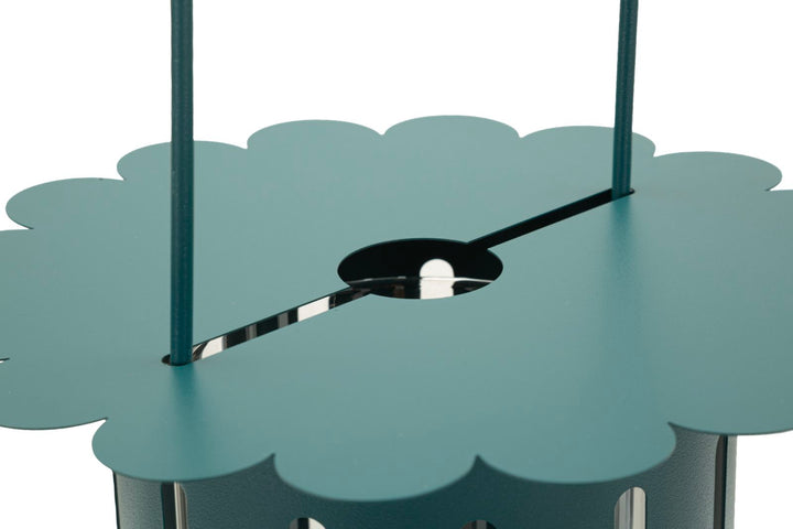 SATURN LANTERNE TEAL CM Ø 24X43